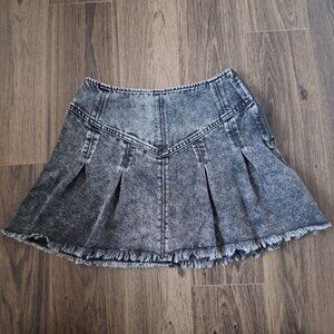 💙 We the Free Acid Wash Pleated Skirt Size 27 Academia Preppy Fall Y2K Streetwe